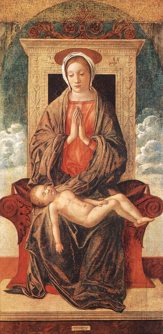 Madonna Enthroned Adoring the Sleeping Child jhkj